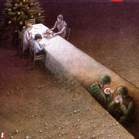 The Polish weekly "Wprost" depicted Ukrainian servicemen on the cover of its Christmas issue