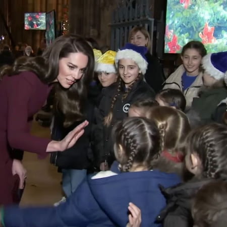 Ukrainian children's choir performed at the Christmas service organised by HRH Princess of Wales