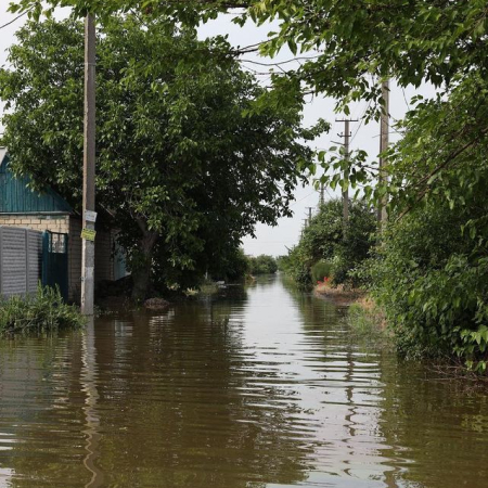 Flooded area in the Kherson region has almost halved