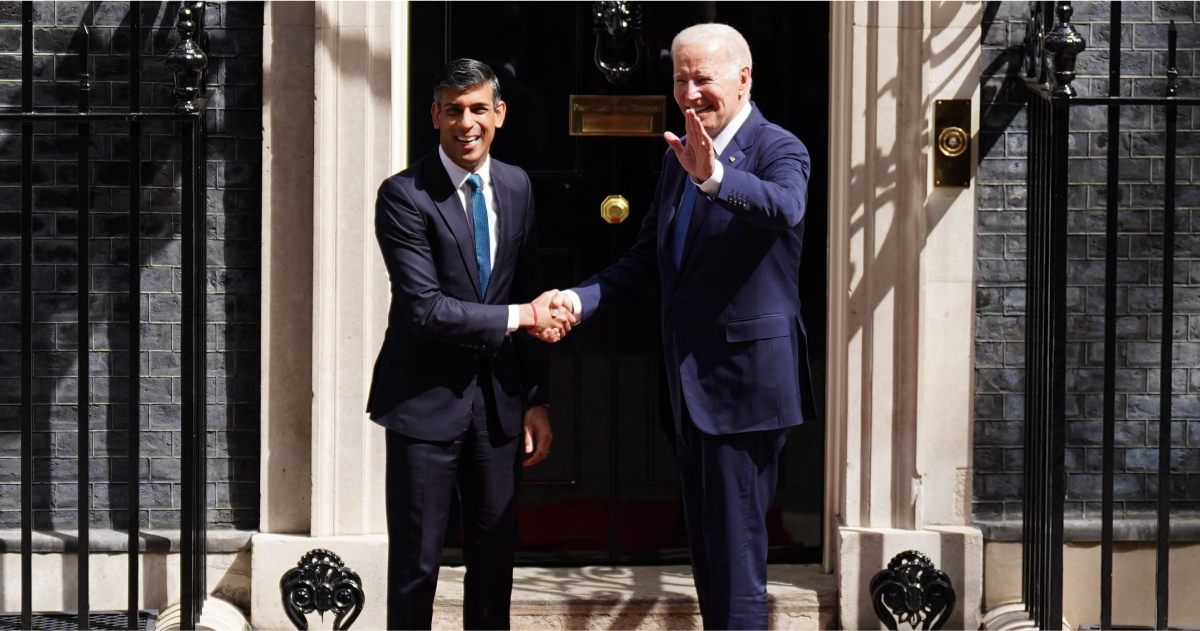 US President Joe Biden meets with British Prime Minister Rishi Sunak in London