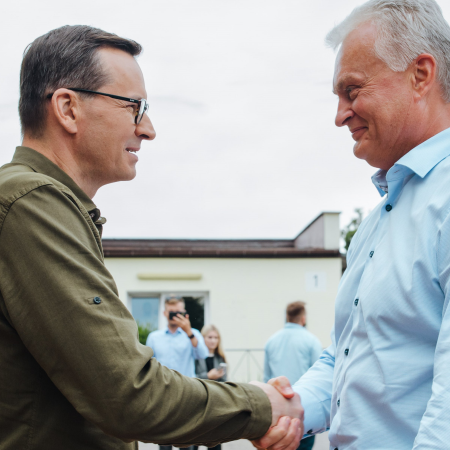 President of Lithuania Gitanas Nausėda meets with Prime Minister of Poland Mateusz Morawiecki