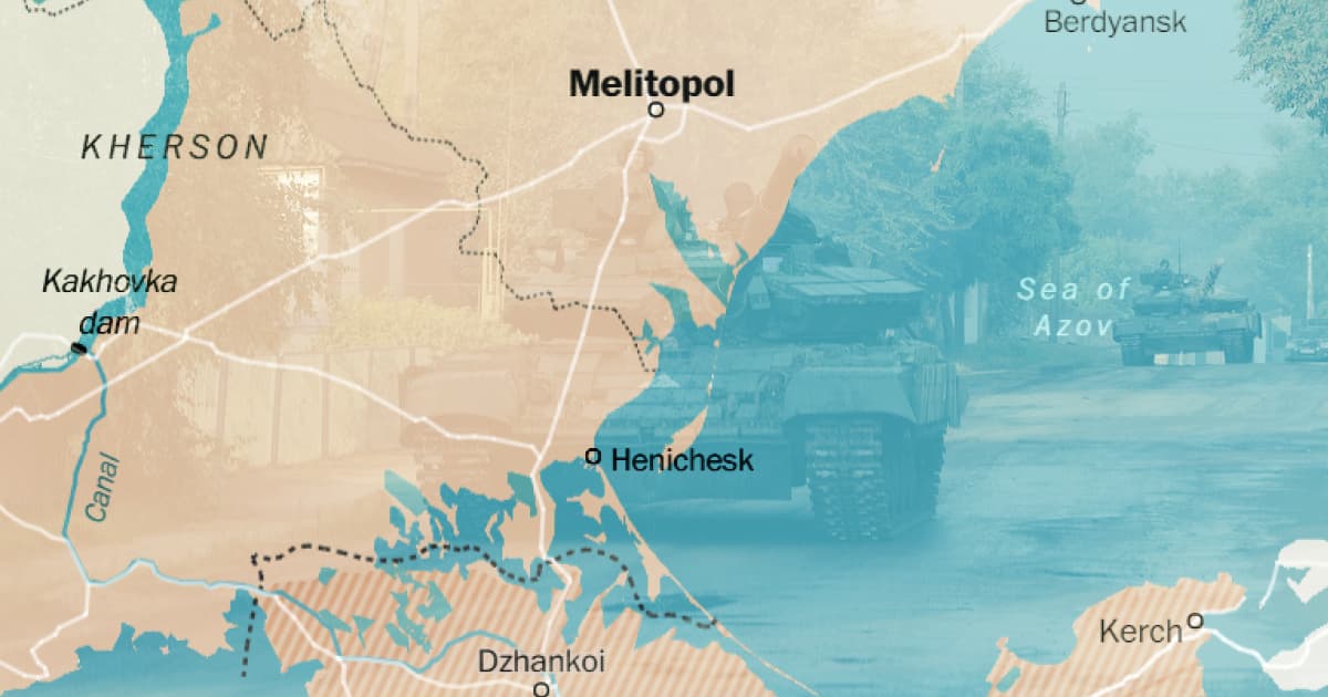 WP: US intelligence claims Ukraine will fail to regain control of Melitopol and sever land bridge between Russia and Crimea this year