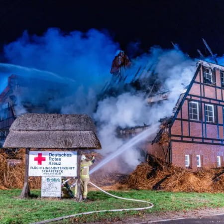 A hostel for Ukrainian refugees burned down in Germany