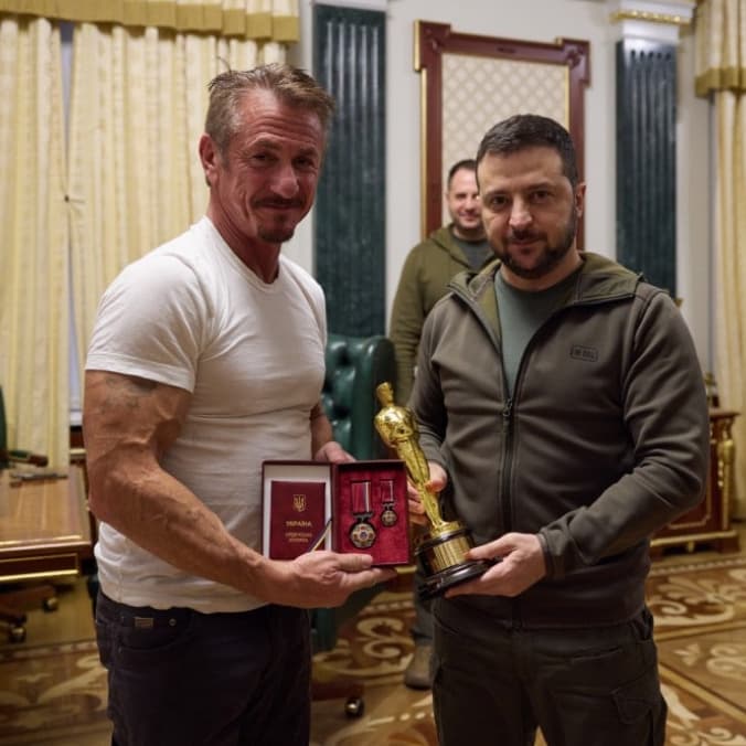 American actor and director Sean Penn visited Ukraine for the third time during the full-scale war